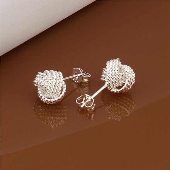 popular Twisted Love Knot Stud Earrings - Picture 3 of 5
